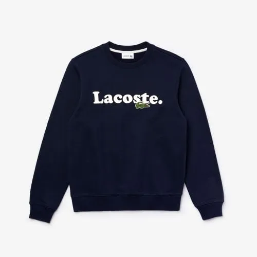 Lacoste And Crocodile Branded Fleece Sweatshirt | Navy