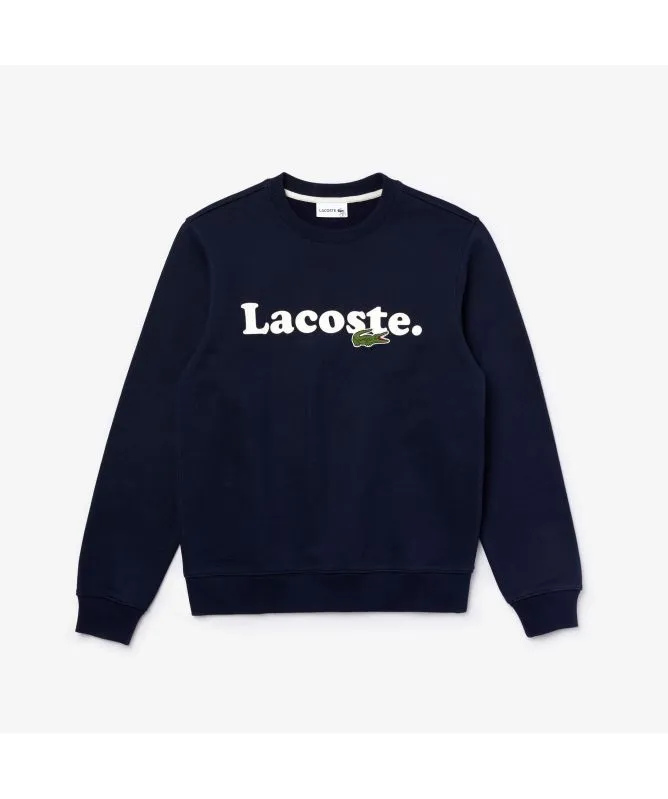 Lacoste And Crocodile Branded Fleece Sweatshirt | Navy