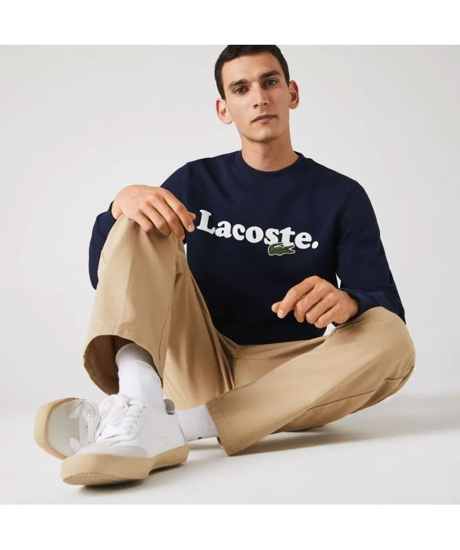 Lacoste And Crocodile Branded Fleece Sweatshirt | Navy