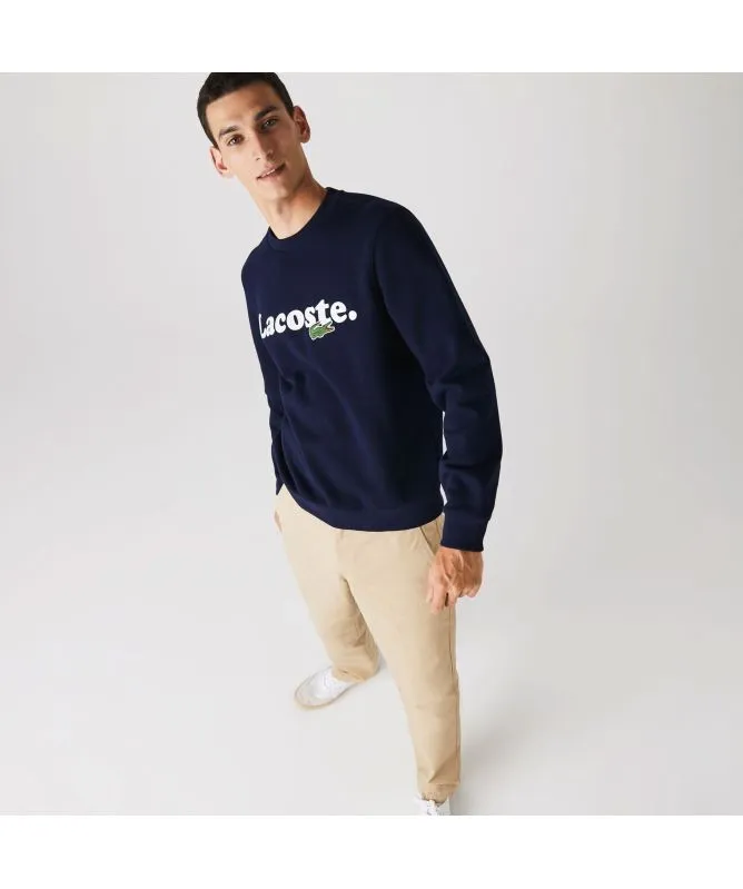 Lacoste And Crocodile Branded Fleece Sweatshirt | Navy