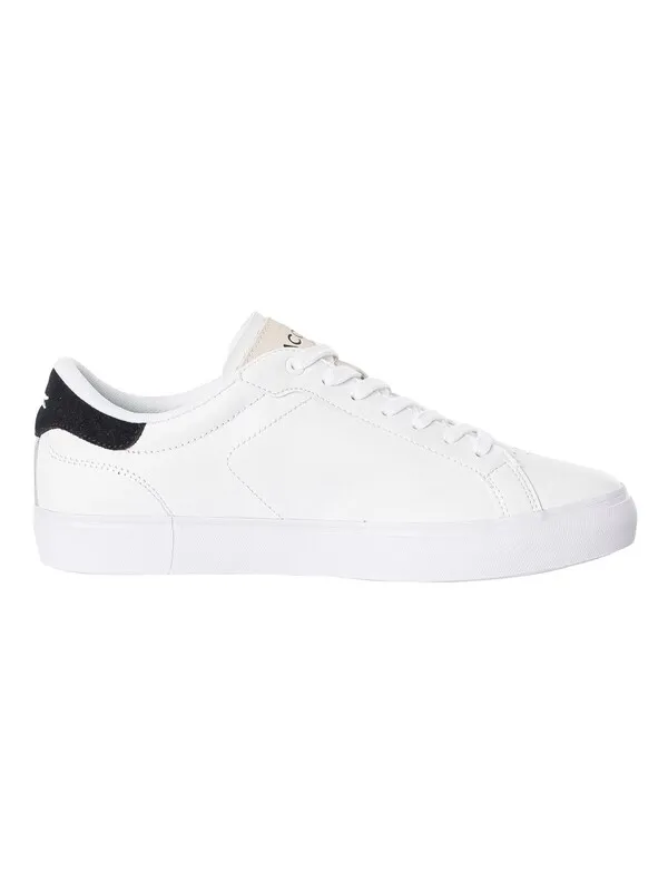 Lacoste Powercourt 124 2 SMA Leather Trainers - White/Black