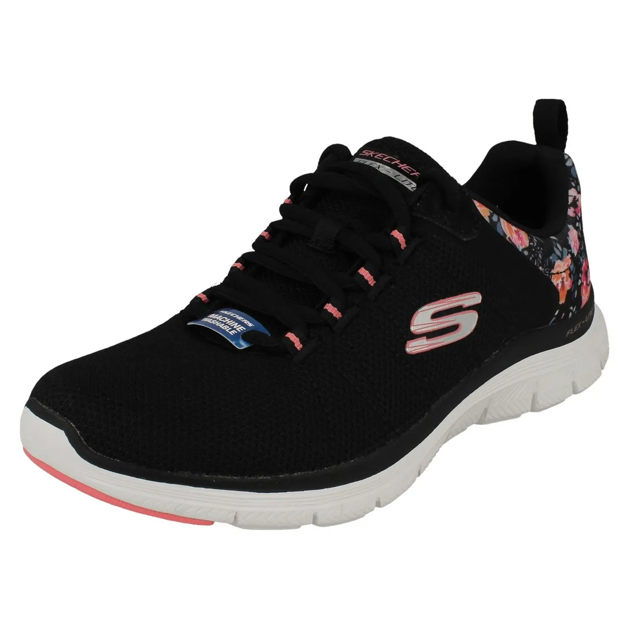 Ladies Skechers Flex-Lite Trainers - Let It Blossom 149586