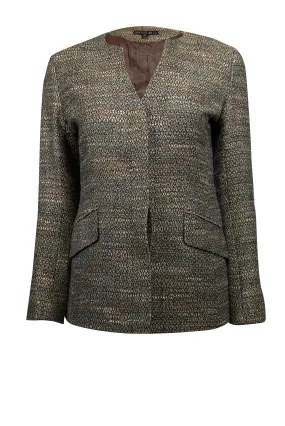 Lafayette 148 - Green, Olive, & Cream Tweed Jacket Sz 4