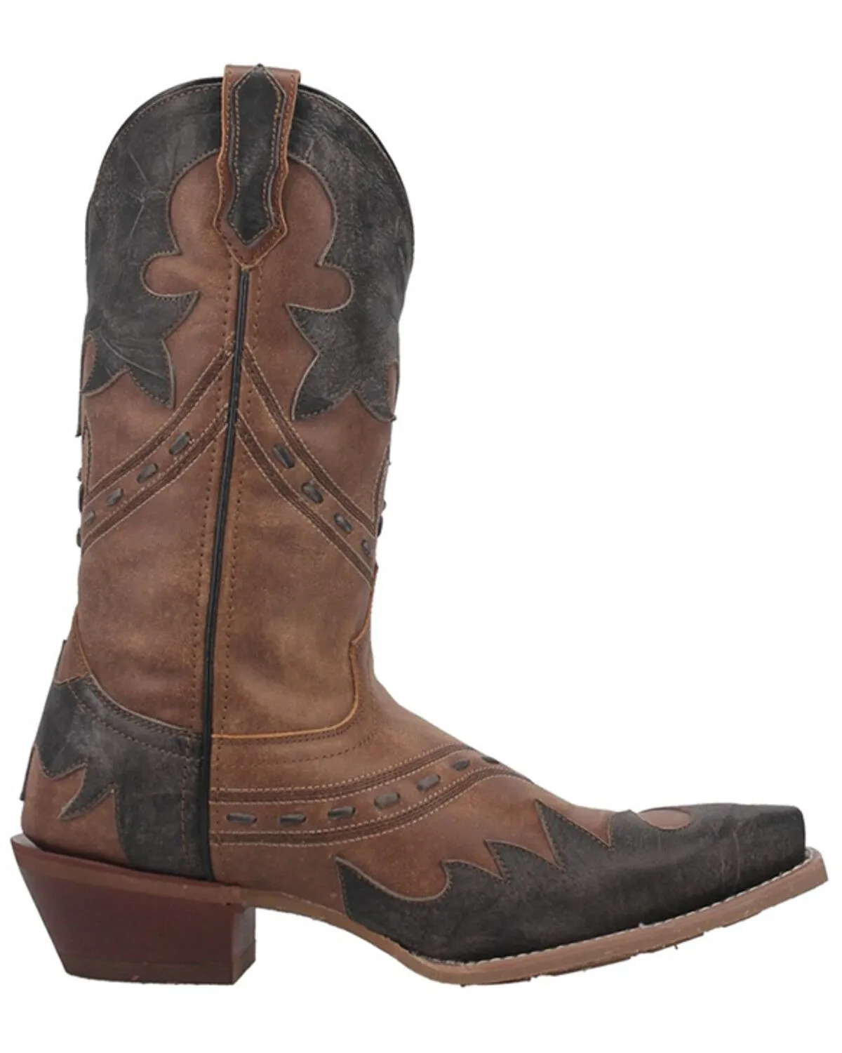 Laredo Men's Porter Wingtip Collar Overlay Western Boot - Snip Toe