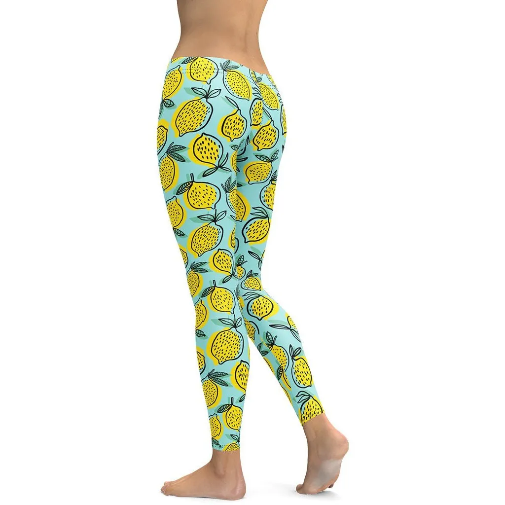 Lemon Pattern Leggings