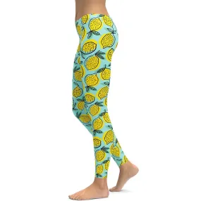 Lemon Pattern Leggings