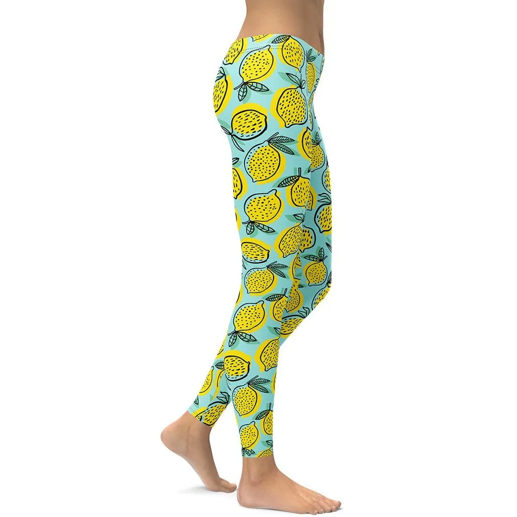 Lemon Pattern Leggings