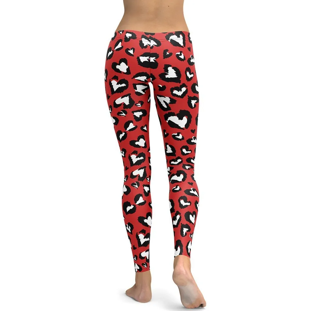 Leopard Hearts Leggings