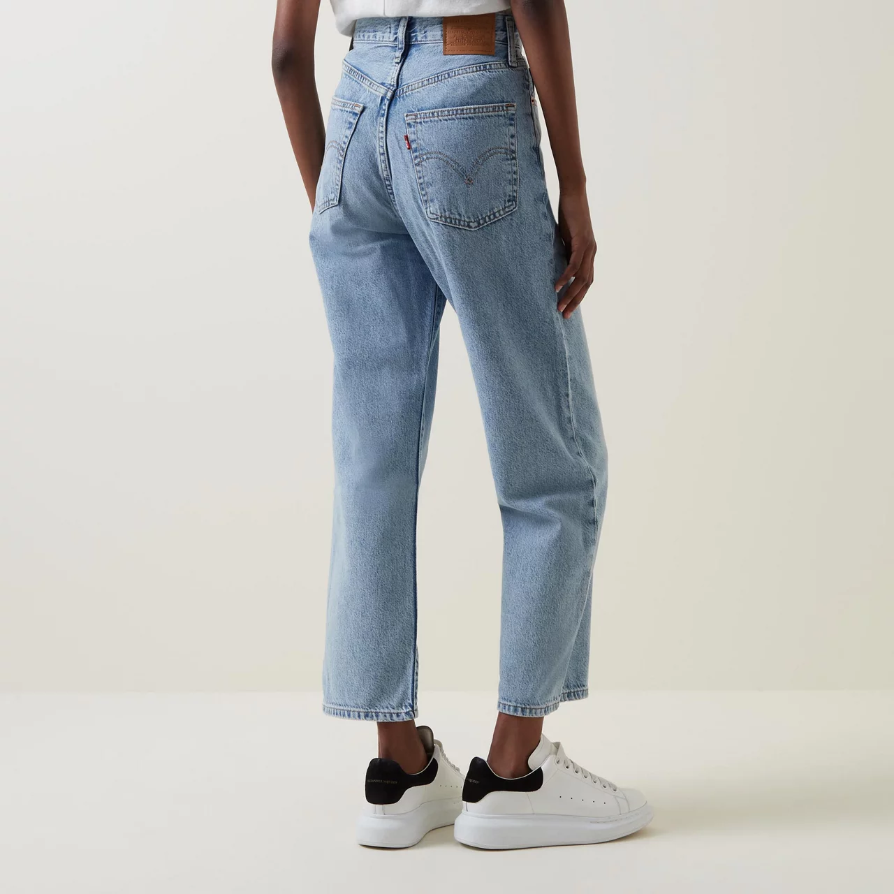 LEVIS Ribcage Cropped Super-High Rise Straight Leg Jeans - Light Blue