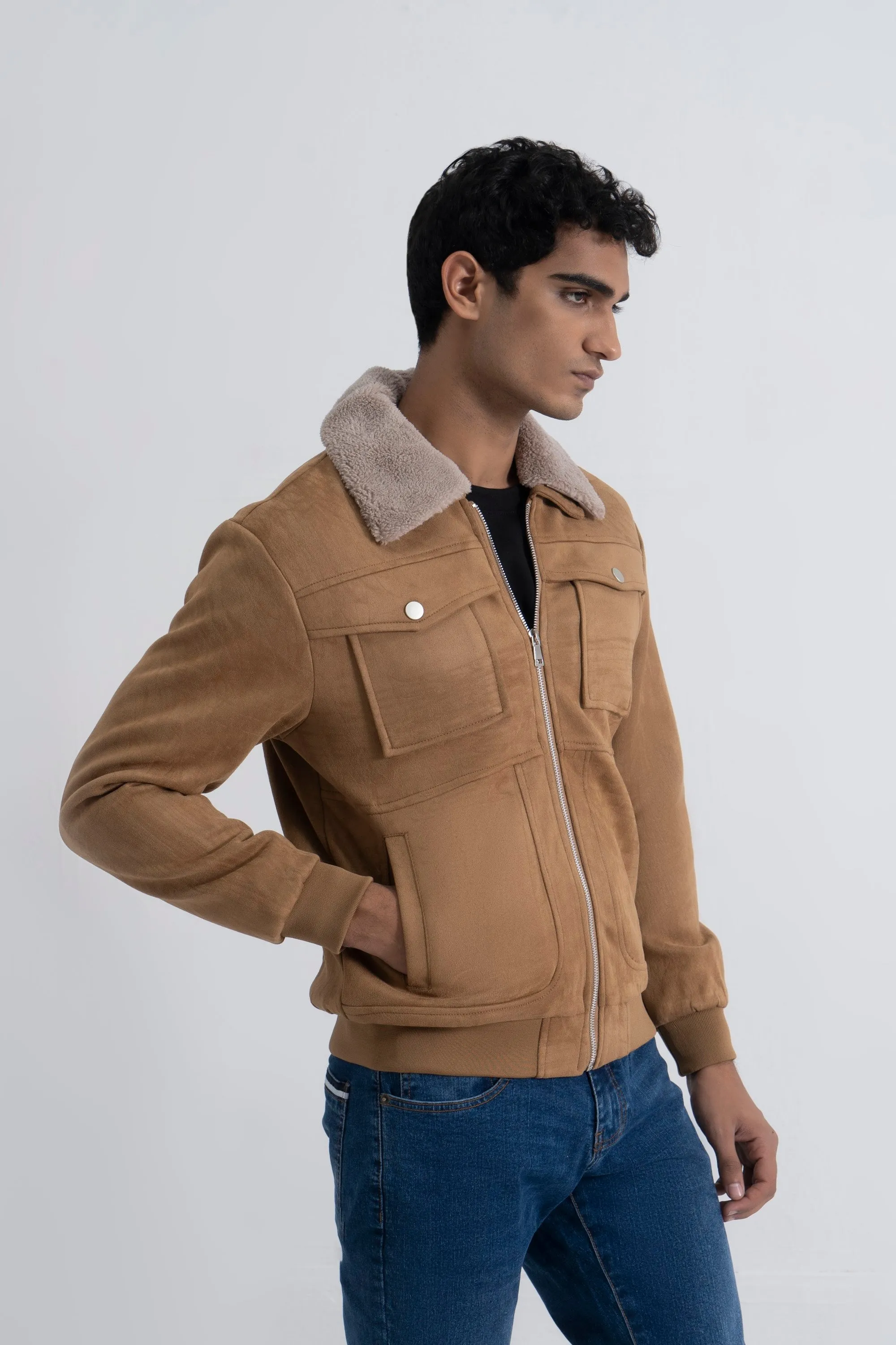 Light Brown Suede Jacket