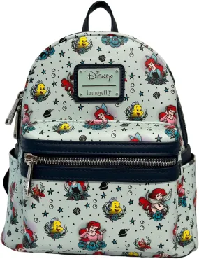 Little Mermaid Tattoo Double Strap Shoulder Bag