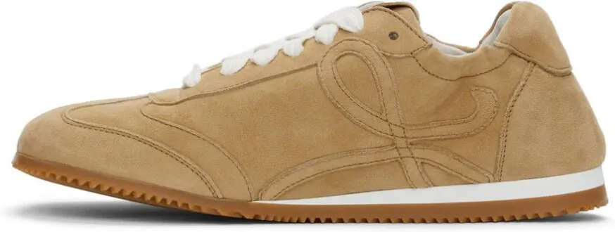 Loewe Beige Suede Ballet Runner Sneakers