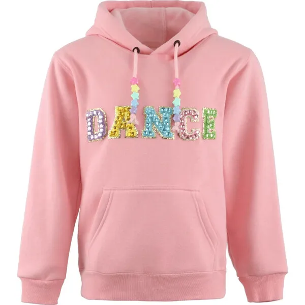 Lola + The Boys Dance Gem Smilie Hoodie, Pink