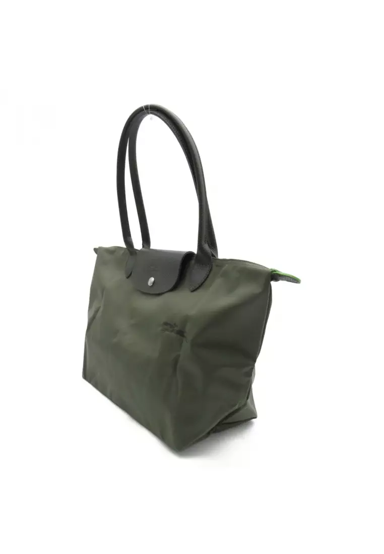 Longchamp Pre-loved LONGCHAMP Le Preage green M Shoulder bag Shoulder bag others Recycled Polyamide Canvas green forest