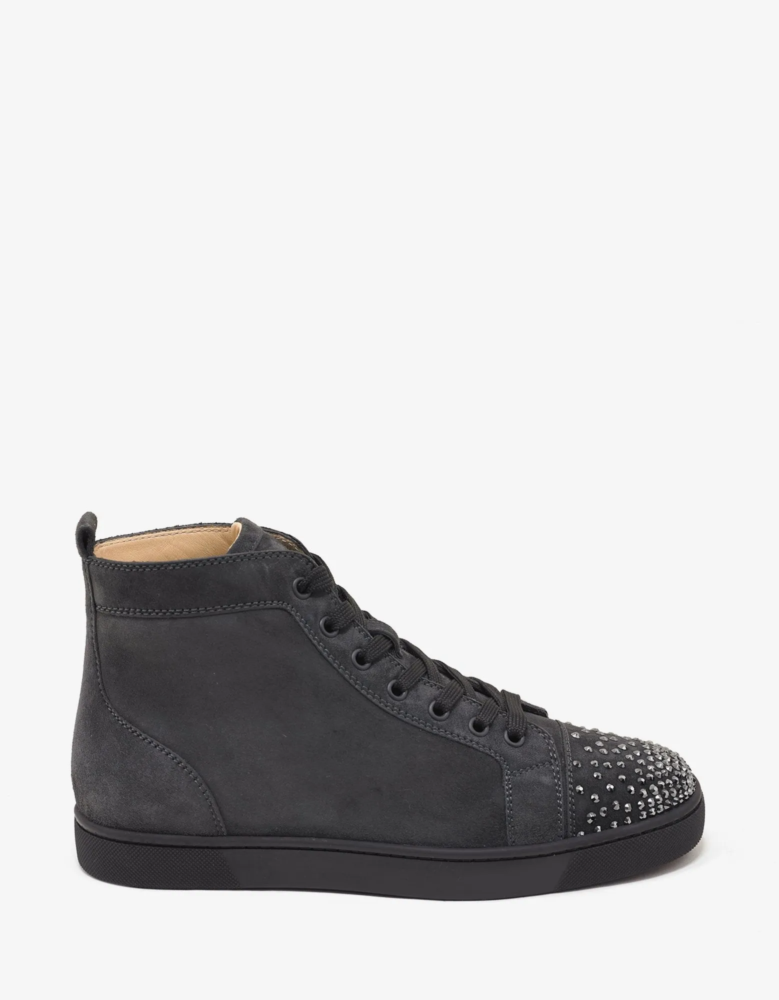 Lou Degra Charbon Suede Swarovski High Top Trainers