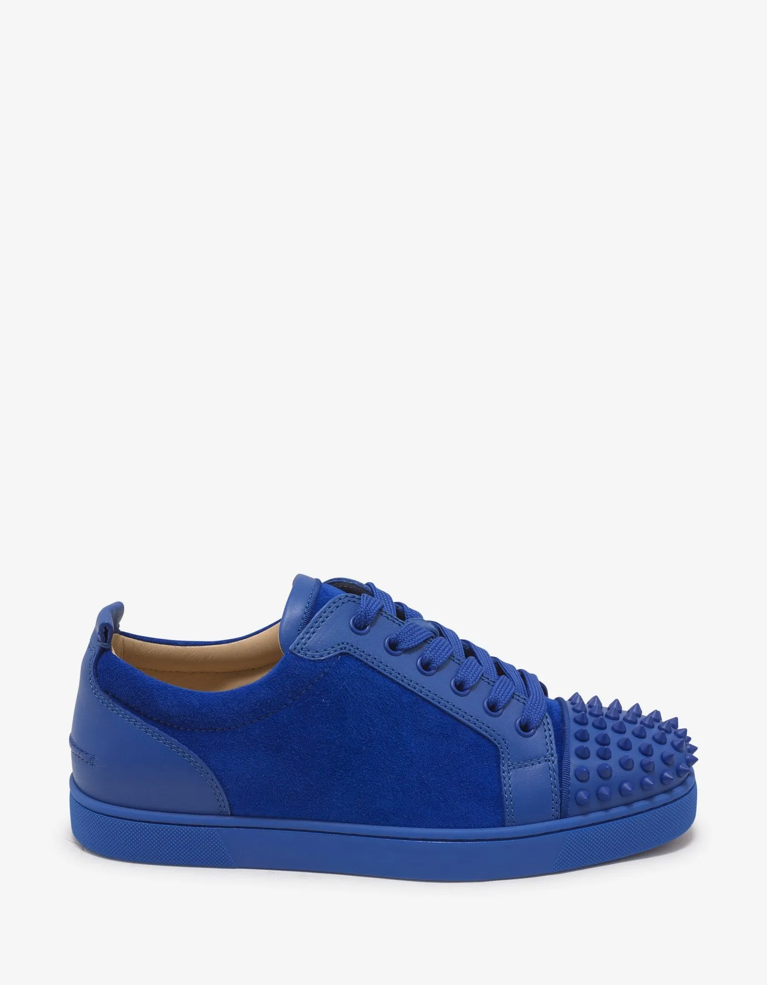 Louis Junior Spikes Flat Blue Calf & Suede Trainers -