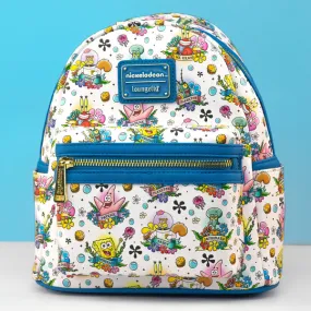 Loungefly x Nickelodeon Spongebob Squarepants Tattoo AOP Mini Backpack