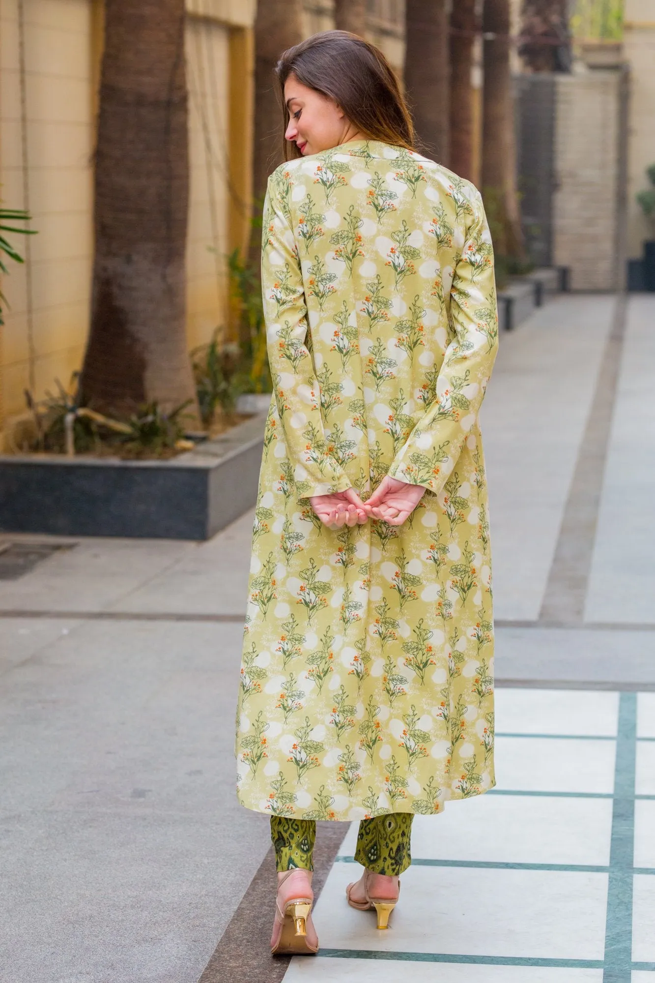 Luxe Jade Green Maternity Kurta