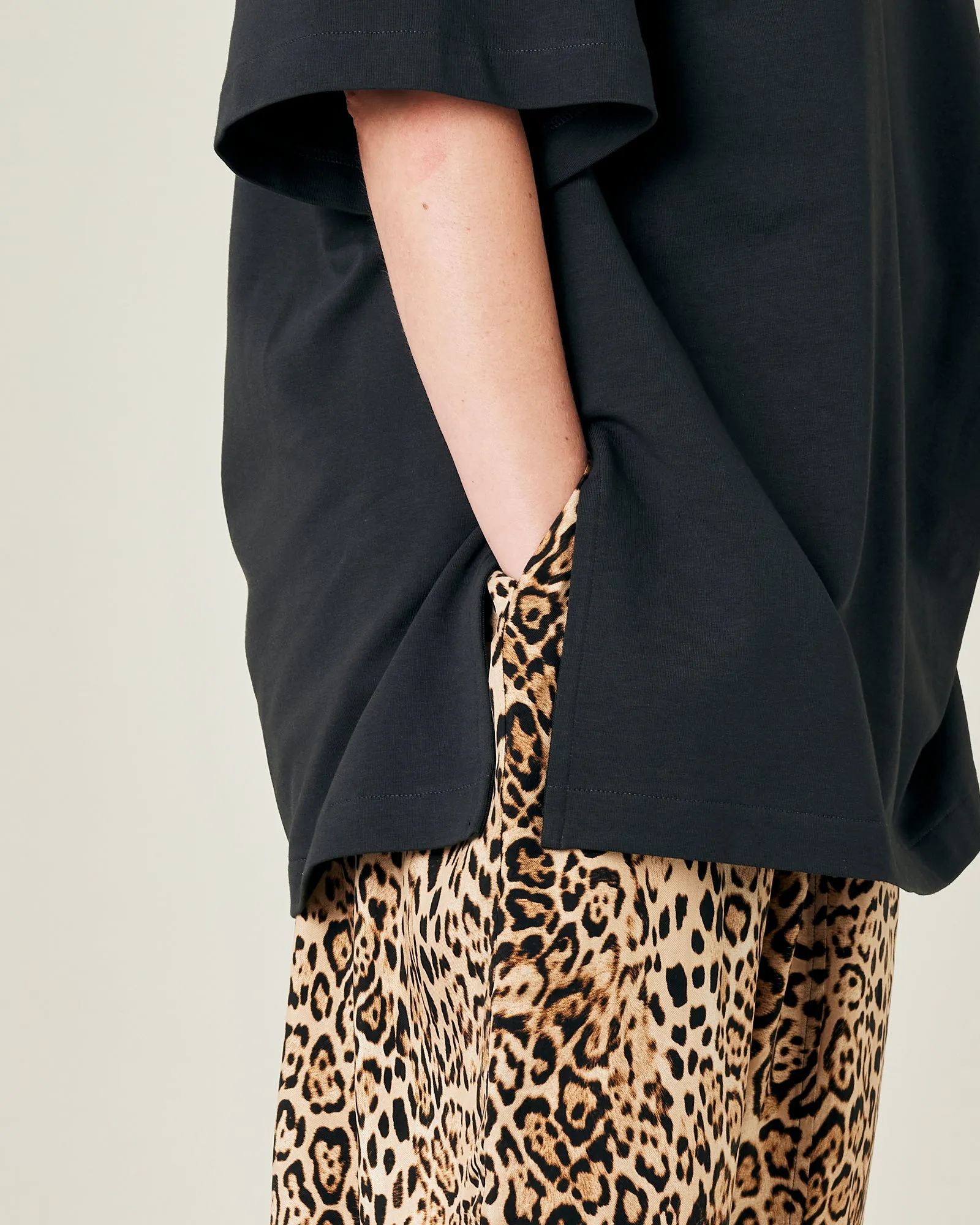 Mabel Leopard Print Cupro Trousers