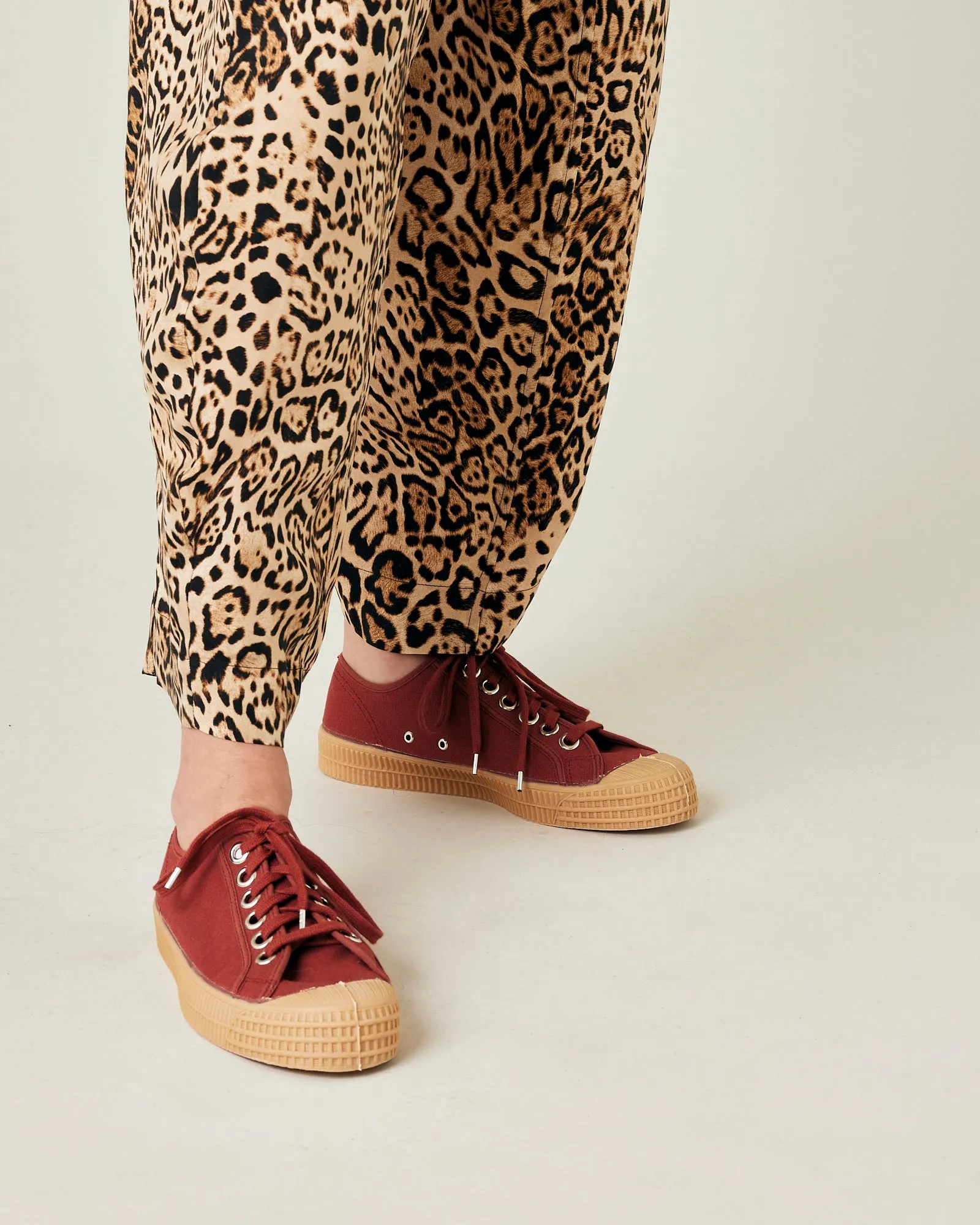 Mabel Leopard Print Cupro Trousers