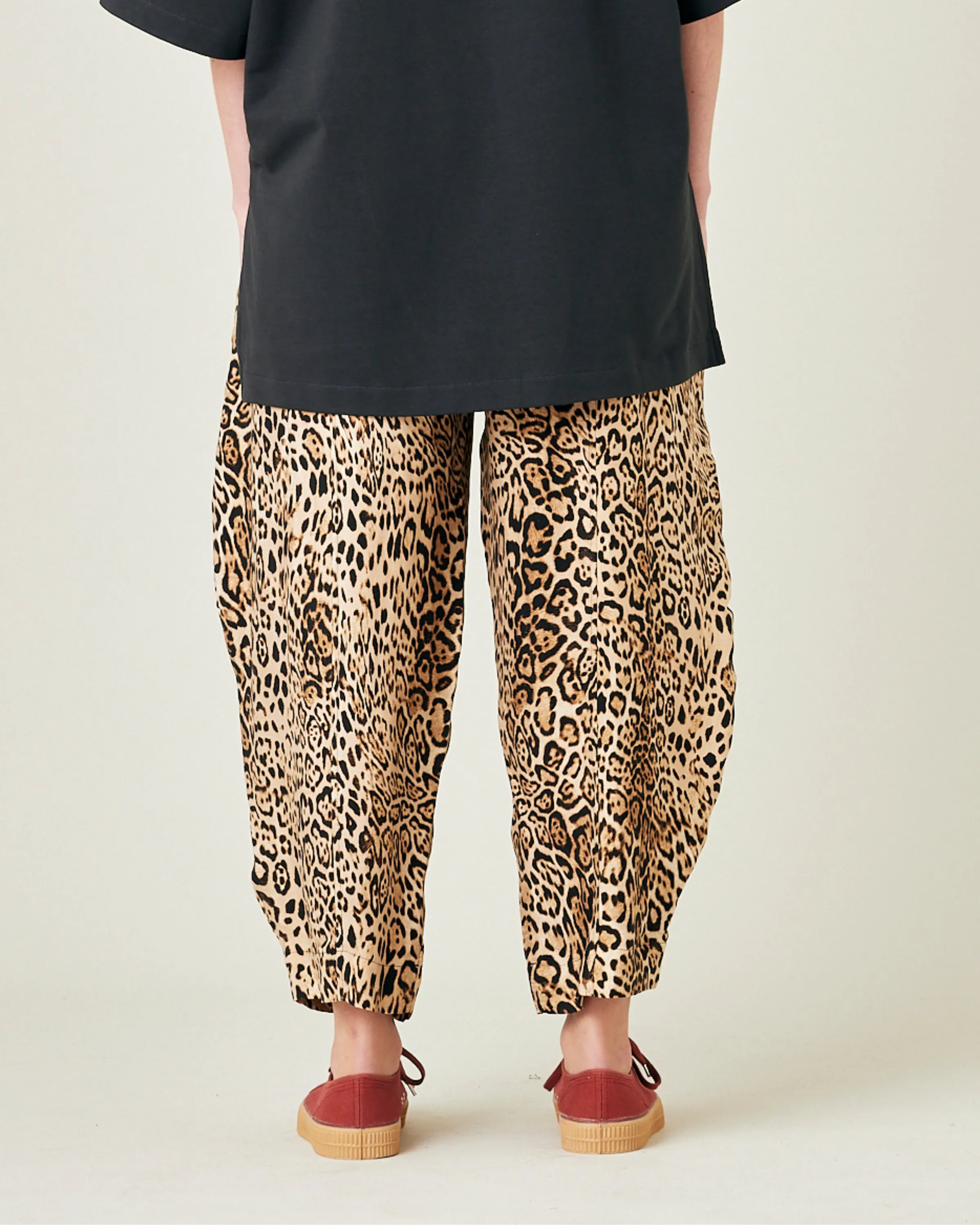 Mabel Leopard Print Cupro Trousers