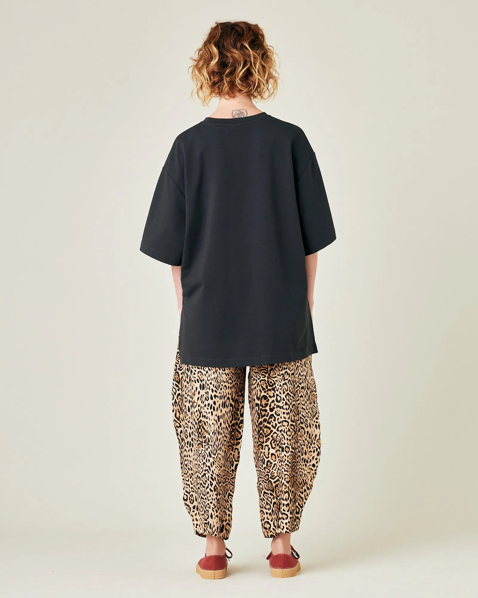 Mabel Leopard Print Cupro Trousers