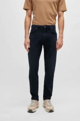 Maine Regular-fit jeans in coal-navy Italian denim