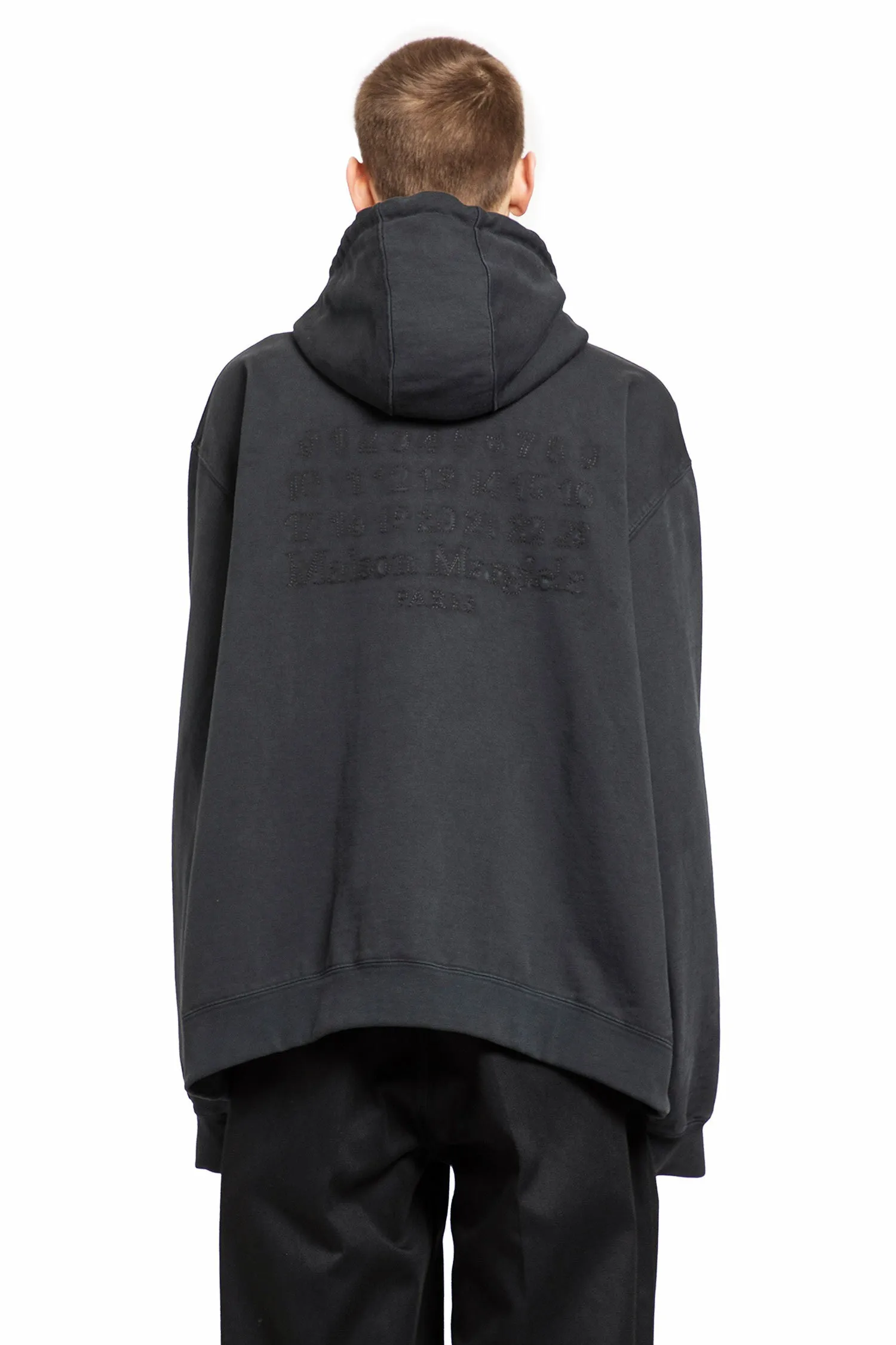 maison margiela numeric signature zip-up hoodie