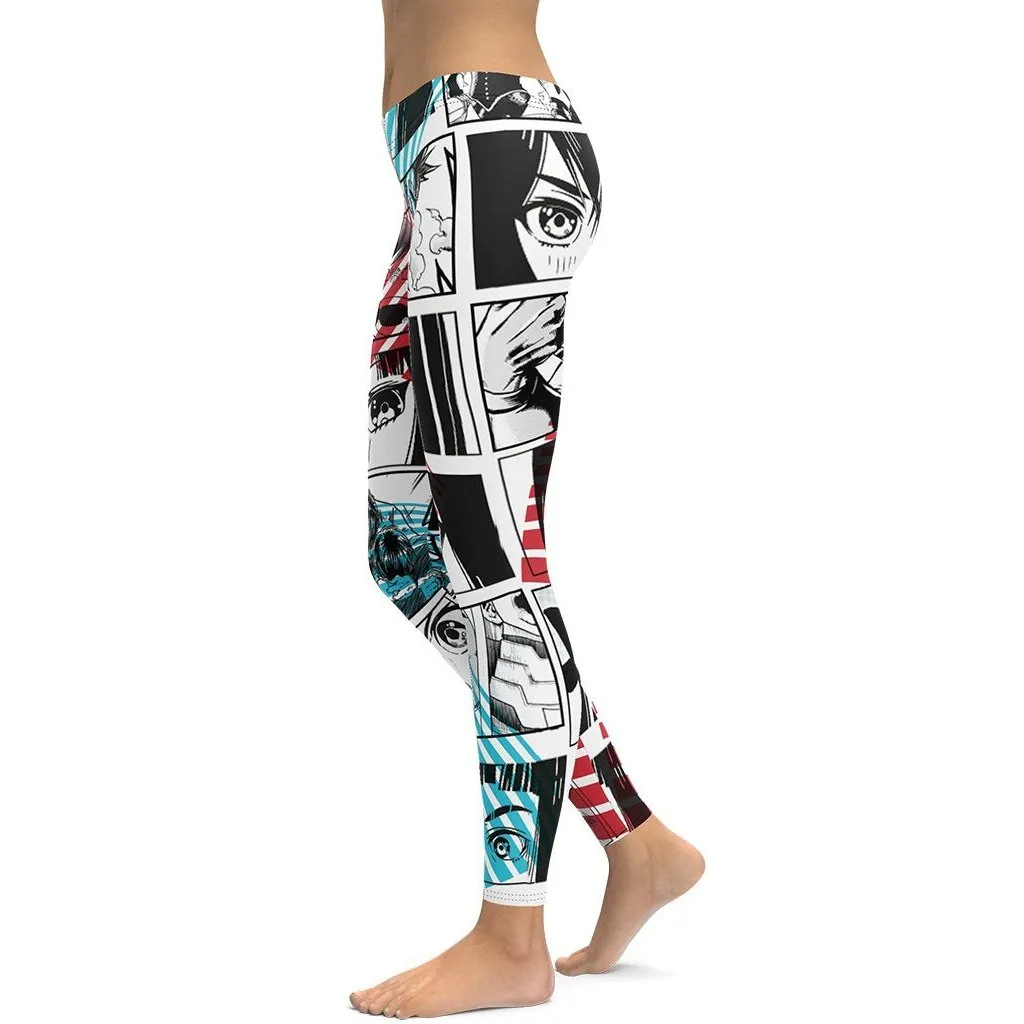 Manga Comic Book Leggings