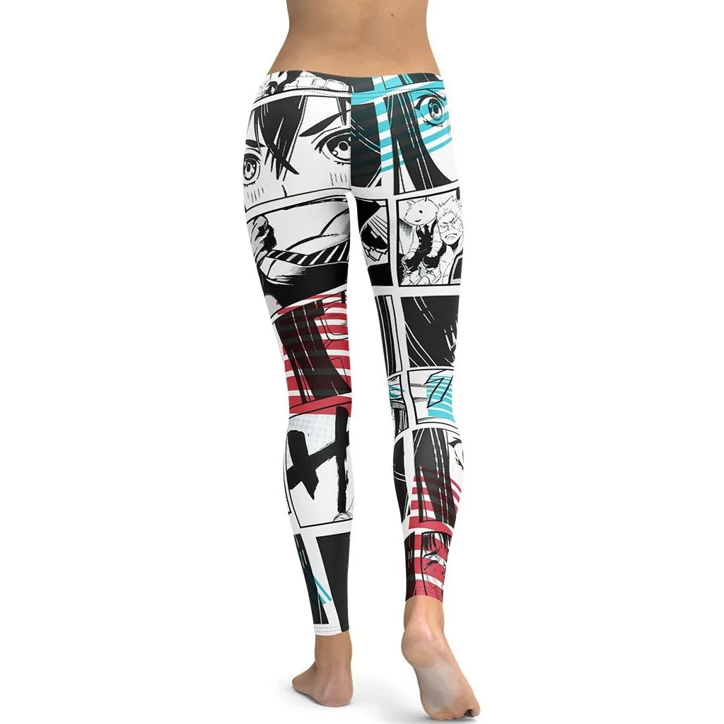 Manga Comic Book Leggings