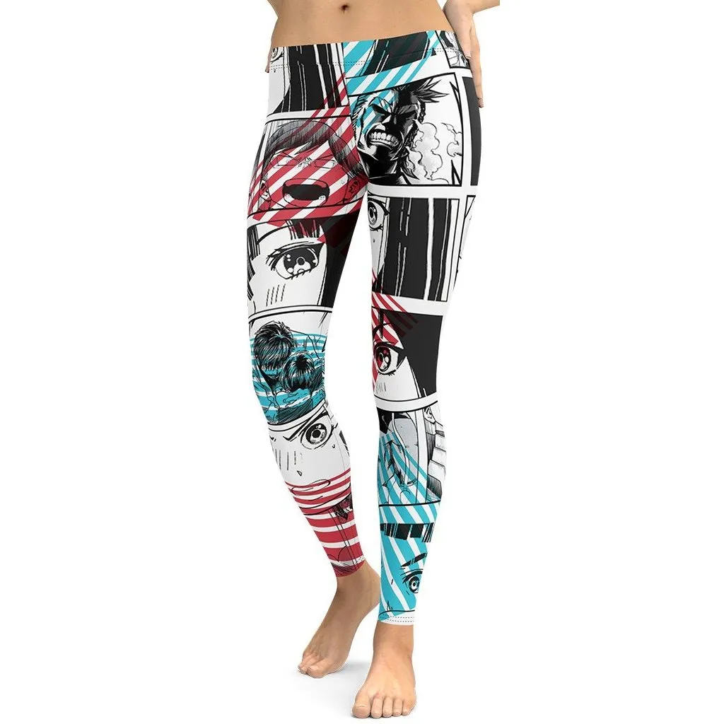 Manga Comic Book Leggings