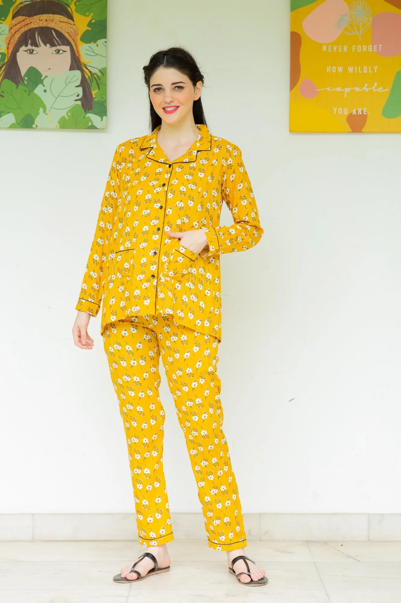 Marigold Maternity & Nursing Night Suit Set