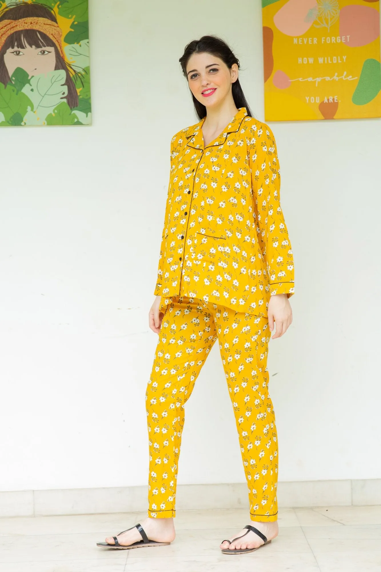 Marigold Maternity & Nursing Night Suit Set