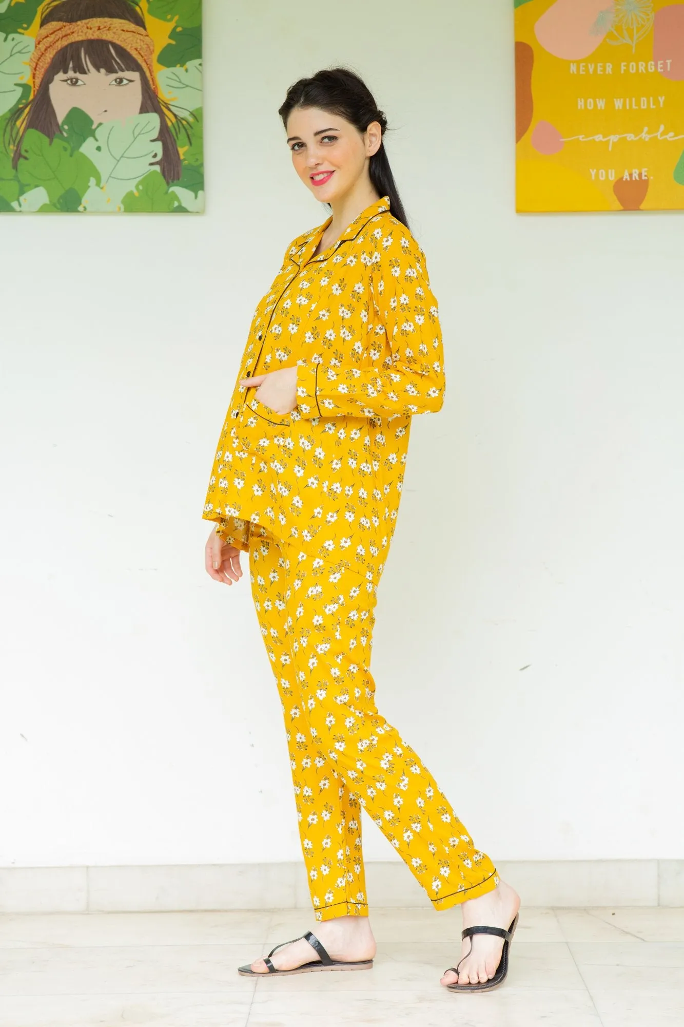 Marigold Maternity & Nursing Night Suit Set