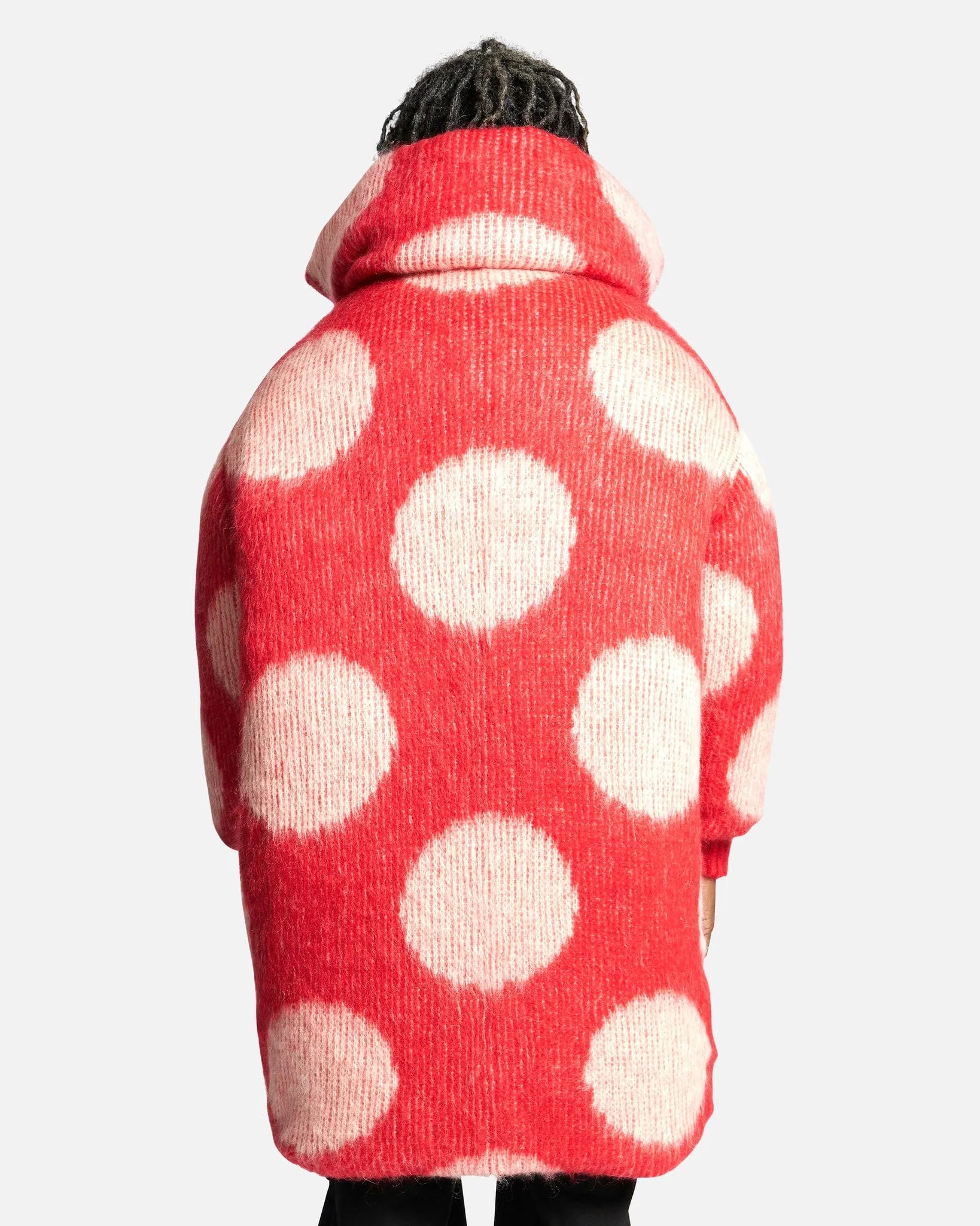 Marni Fuzzy Wuzzy Brushed Dot Padded Jacket in Tulip