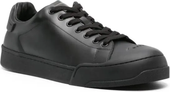 Marni logo-debossed leather sneakers Black