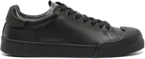 Marni logo-debossed leather sneakers Black