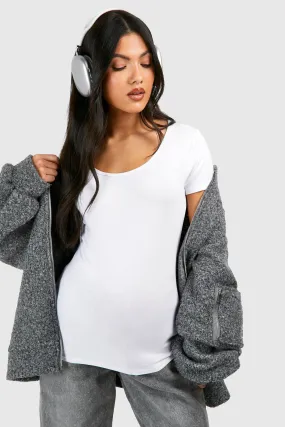 Maternity Basic Scoop Neck T-shirt