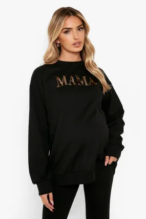 Maternity Leopard 'Mama' Sweatshirt