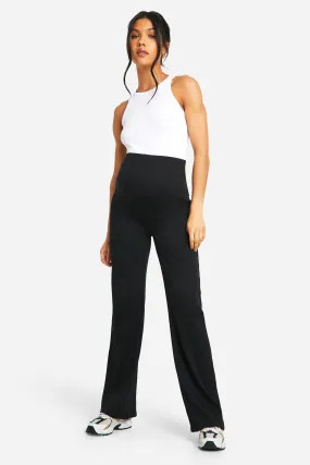 Maternity Ribbed Wide Leg Pants