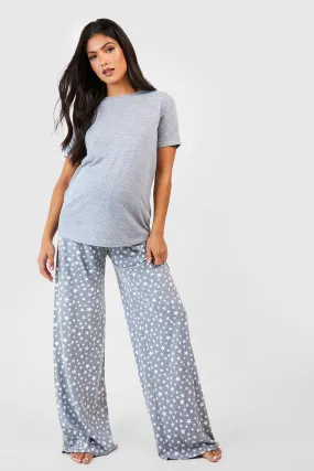 Maternity Star Print Pants Pajama Set