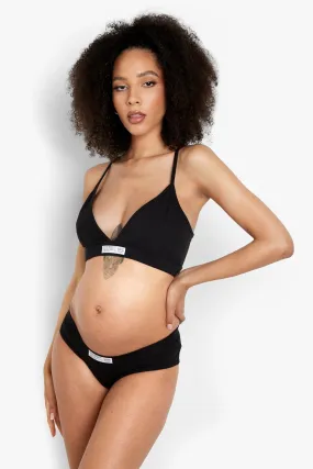 Maternity Tab Detail Strappy Bra Set