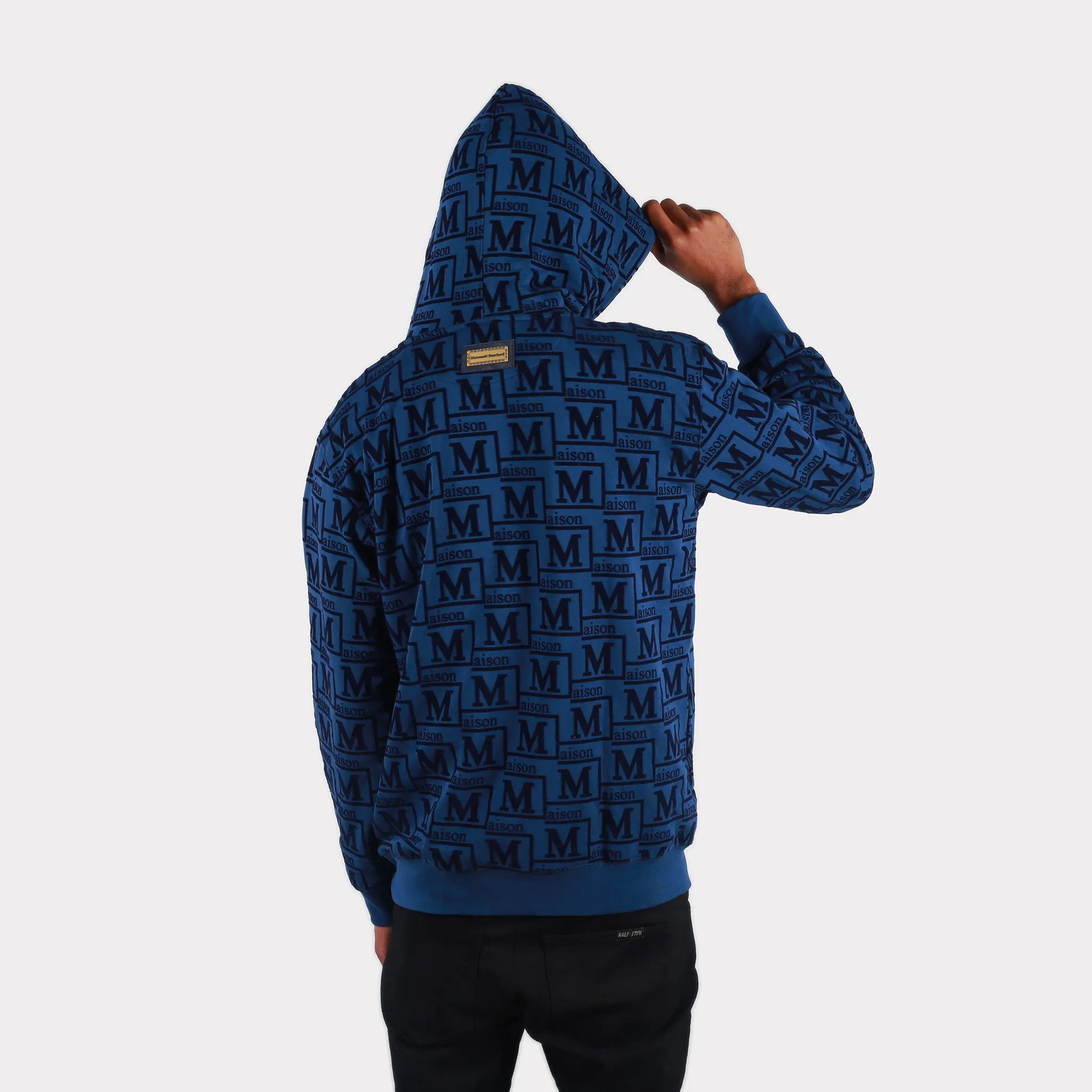 MDB Couture Men's French Terry Monogram Hoodie Sweatshirt