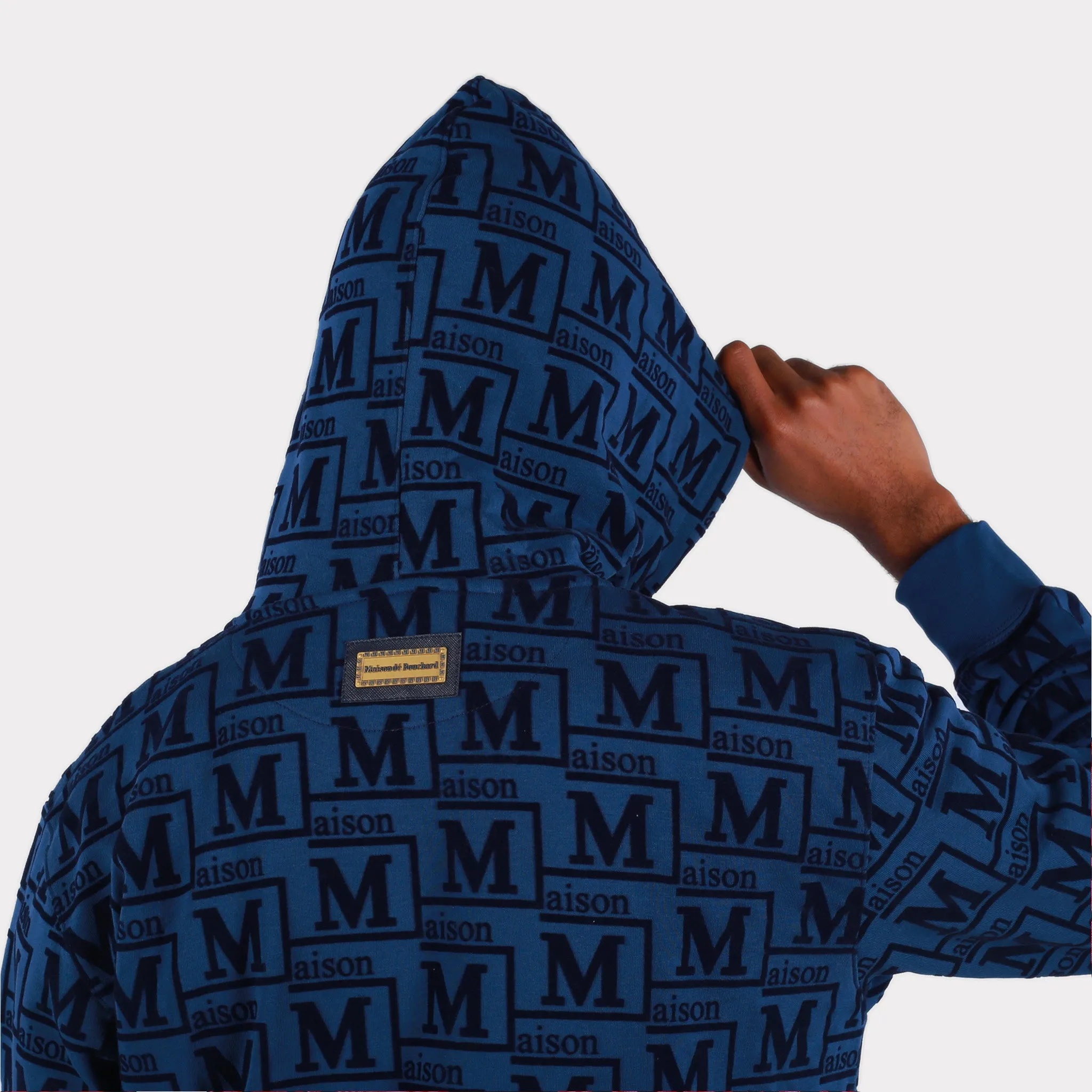 MDB Couture Men's French Terry Monogram Hoodie Sweatshirt