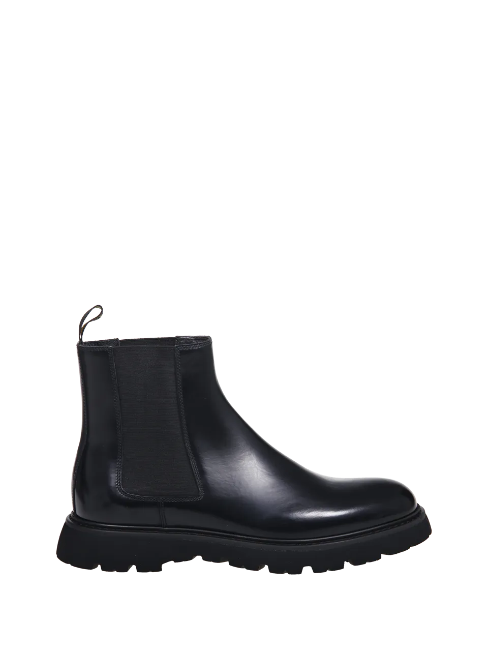 MEN DOUCAL'S BLACK CALF LEATHER BEATLES BOOT