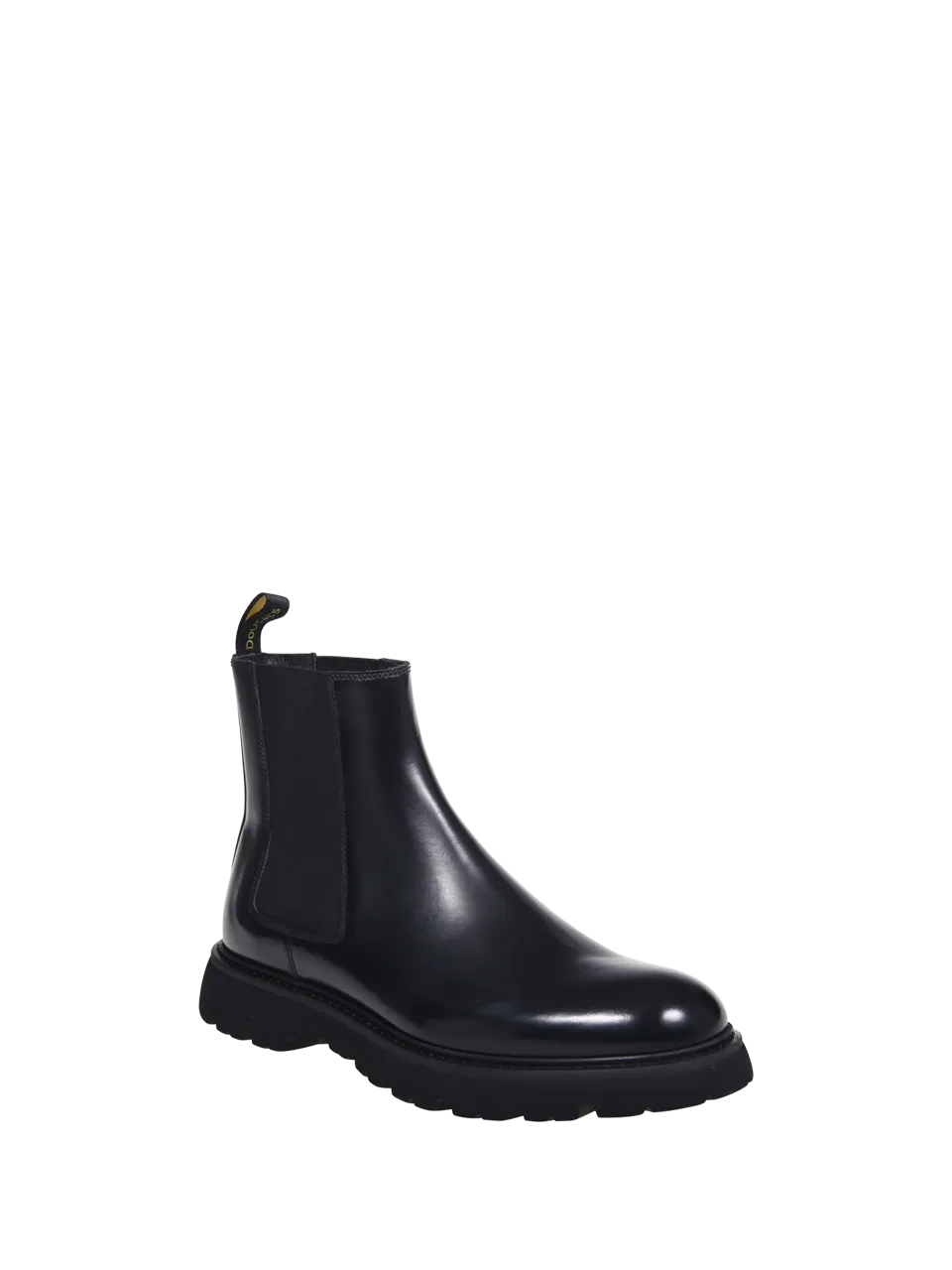 MEN DOUCAL'S BLACK CALF LEATHER BEATLES BOOT