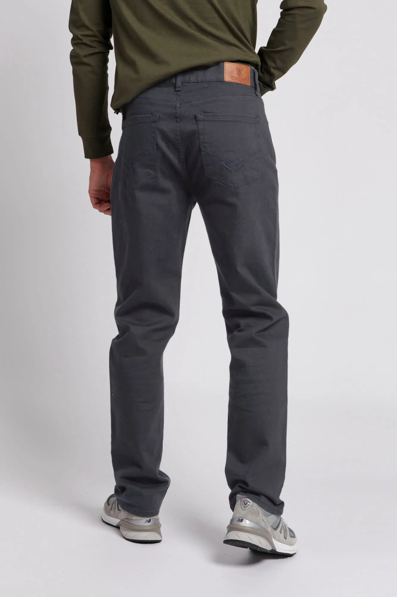 Mens 5 Pocket Slub Twill Trousers in Ebony