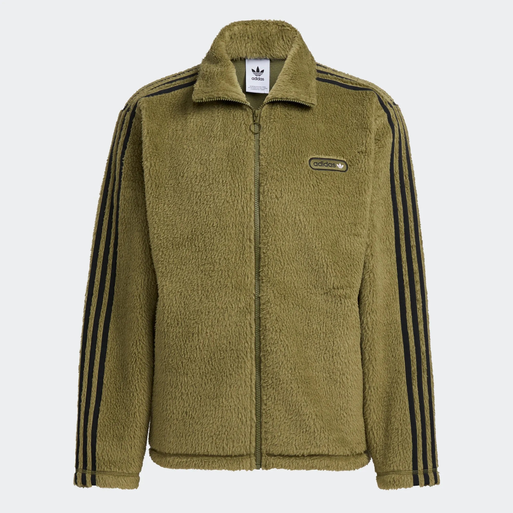 Men's adidas Originals SPRT Firebird Sherpa Track Jacket Olive