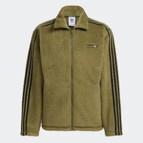 Men's adidas Originals SPRT Firebird Sherpa Track Jacket Olive