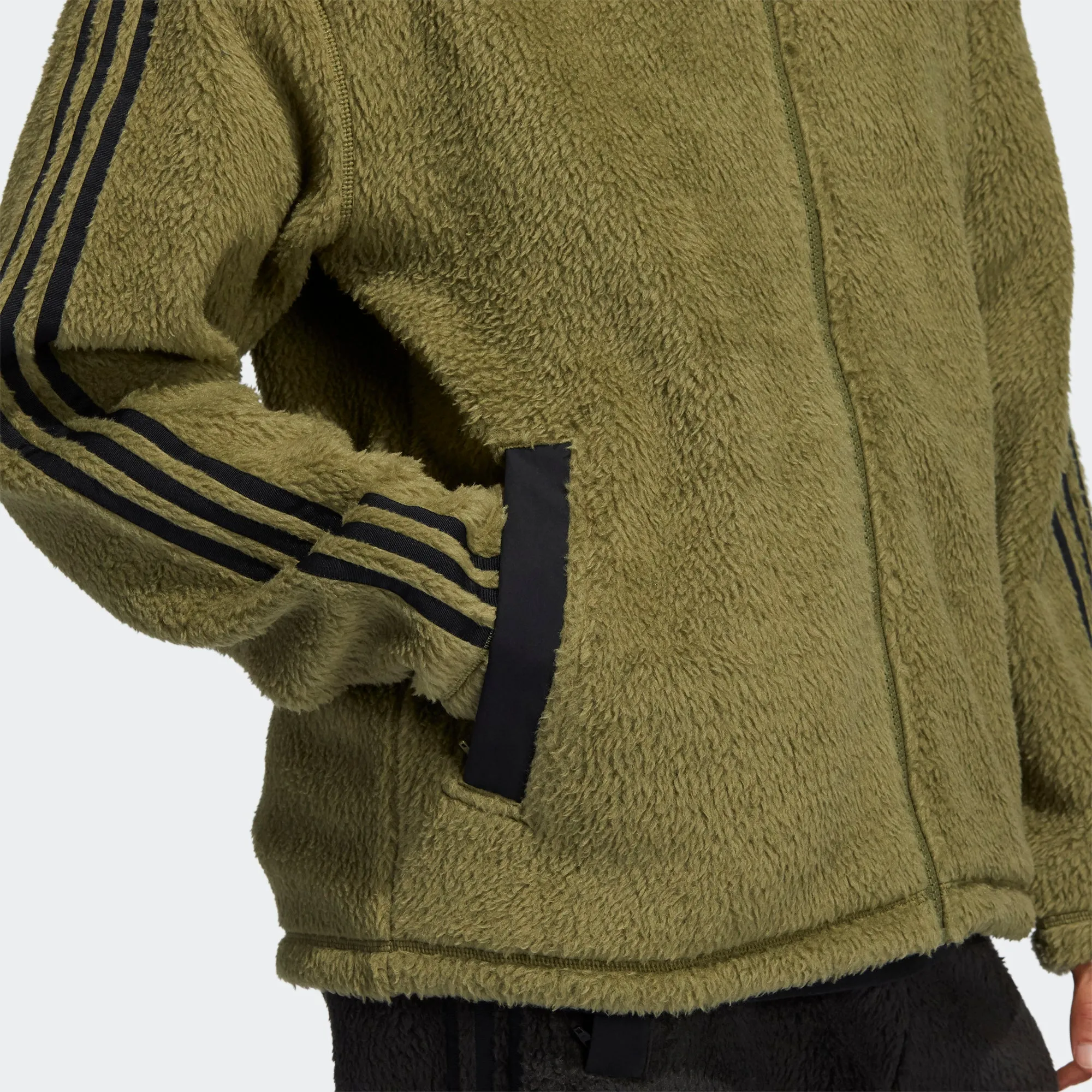 Men's adidas Originals SPRT Firebird Sherpa Track Jacket Olive